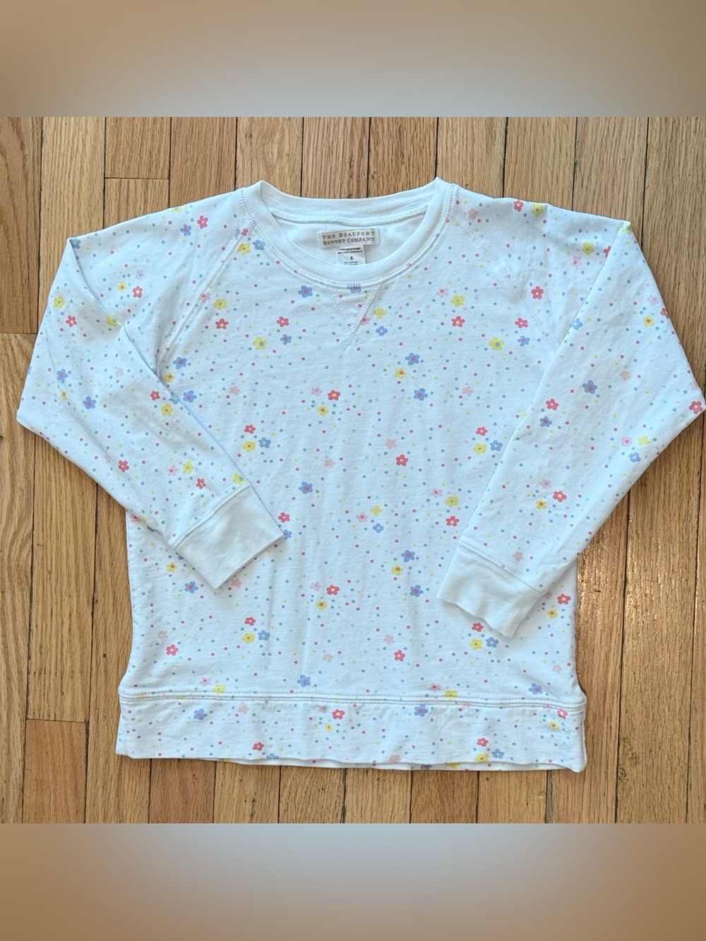 White Floral Thermal Top